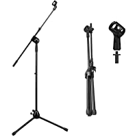 Soporte Microfono Pie- Mugig TríPode Soporte para MicróFono con Mastil y Pinza- Pie portátil de MicróFono- Rotación de…